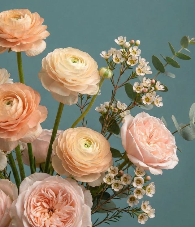 Blush floral elegance composition